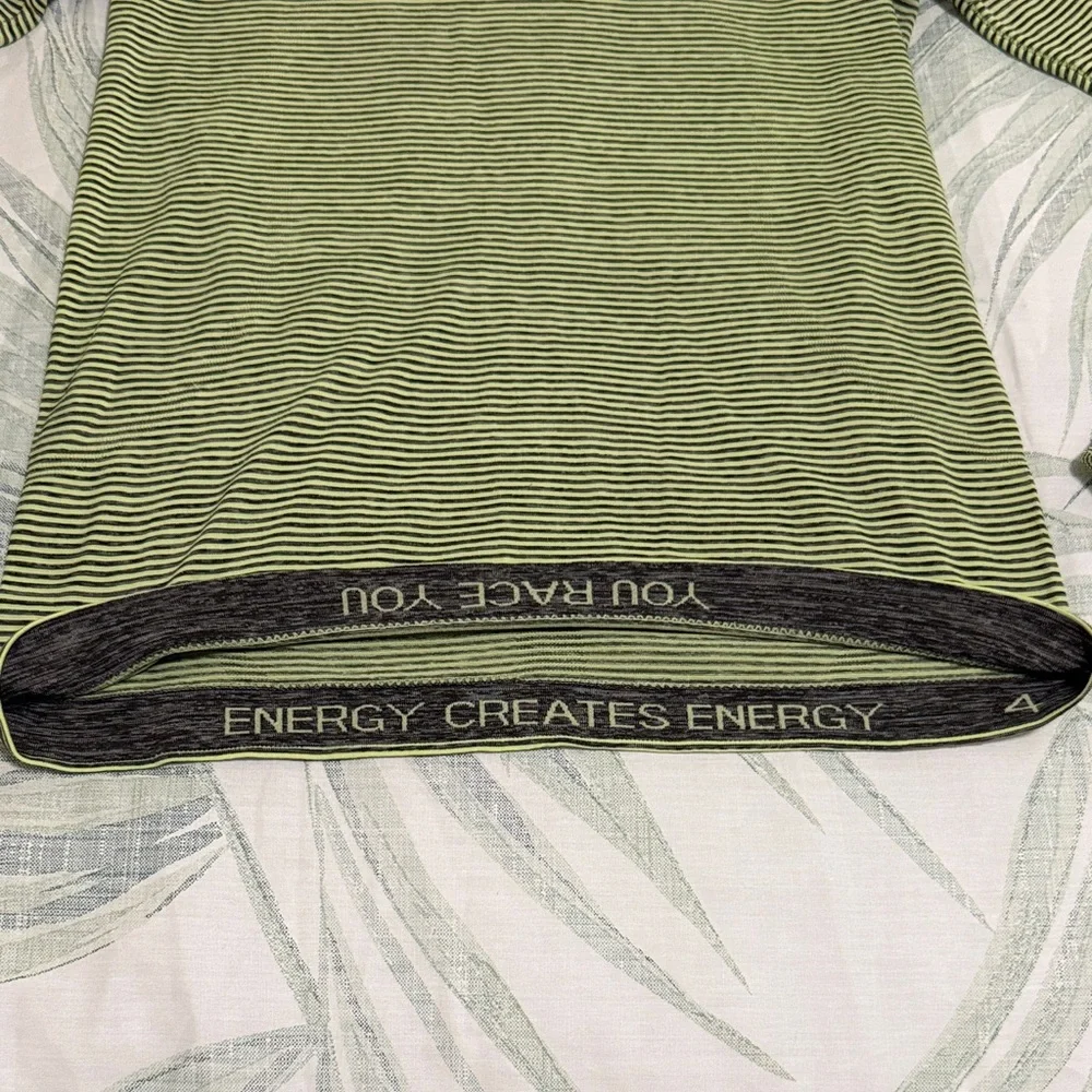 Lululemon Striped Green Long Sleeve Top - Picture 2 of 5
